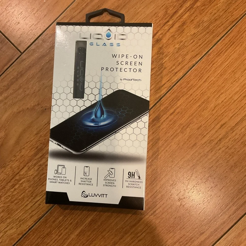 Liquid Blue White Screen Protector Tempered Glass